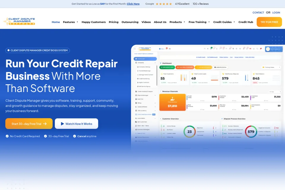 Aperçu de la landing page