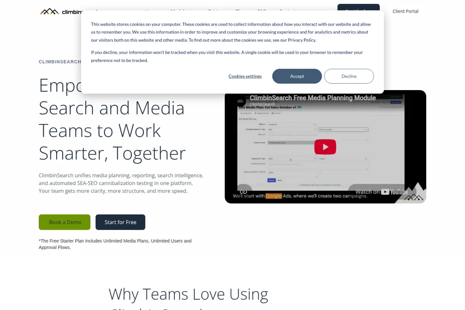 Landing page preview