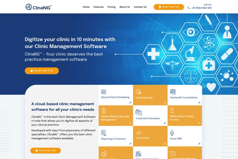Aperçu de la landing page