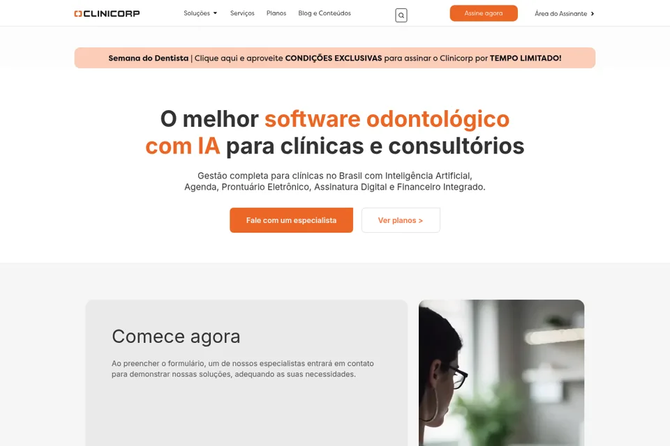Aperçu de la landing page
