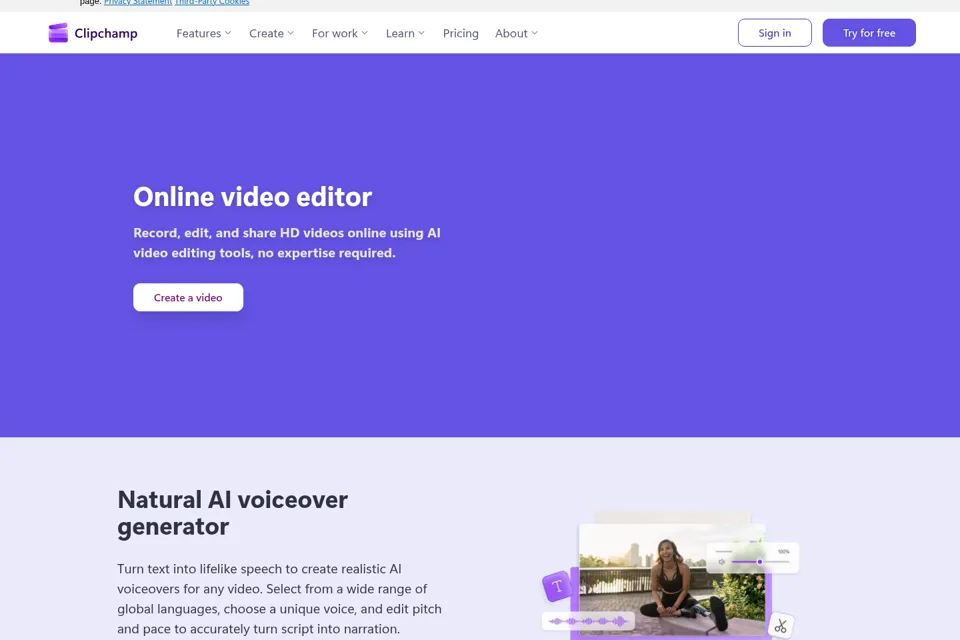 Landing page preview