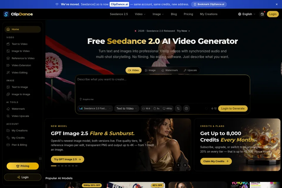 Aperçu de la landing page