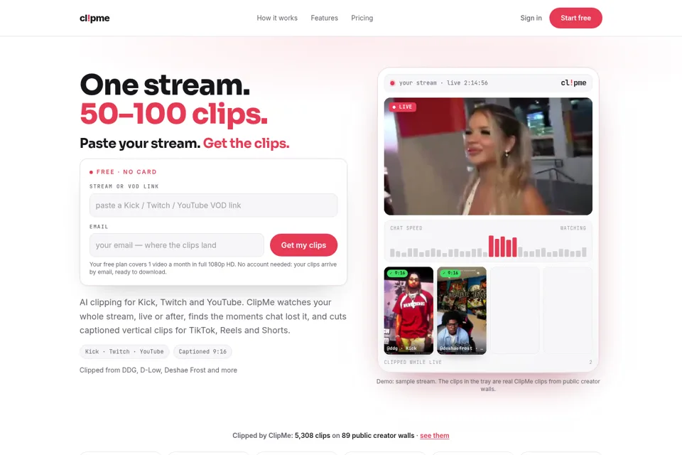 Aperçu de la landing page