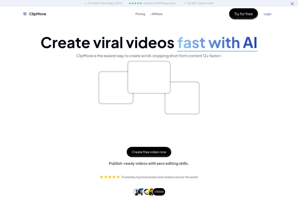 Aperçu de la landing page