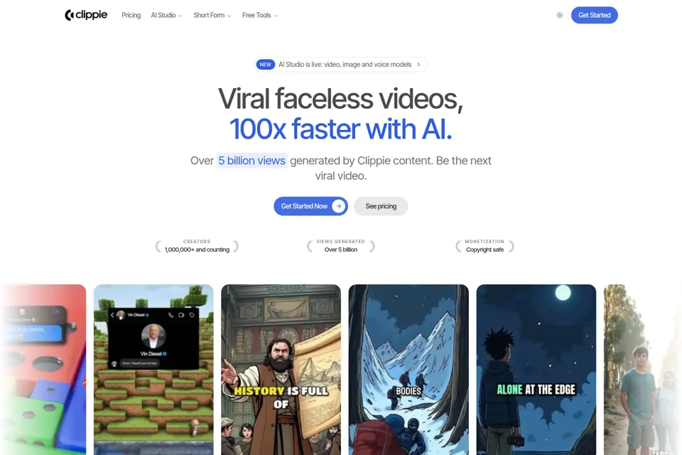 Aperçu de la landing page