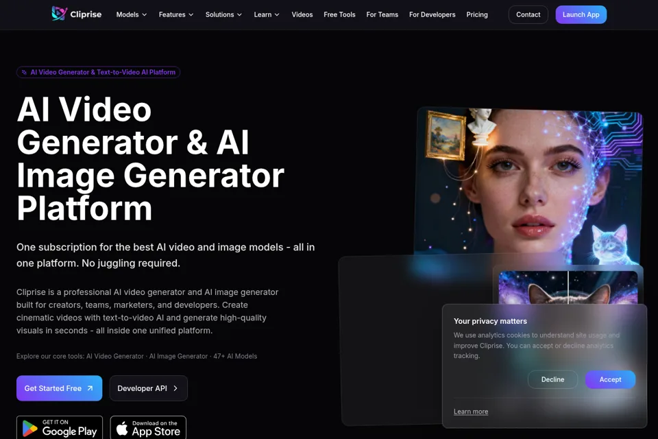 Landing page preview