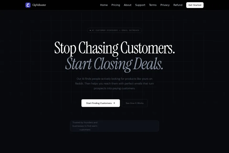 Aperçu de la landing page