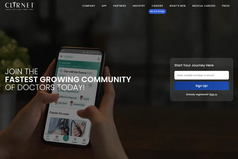 Aperçu de la landing page