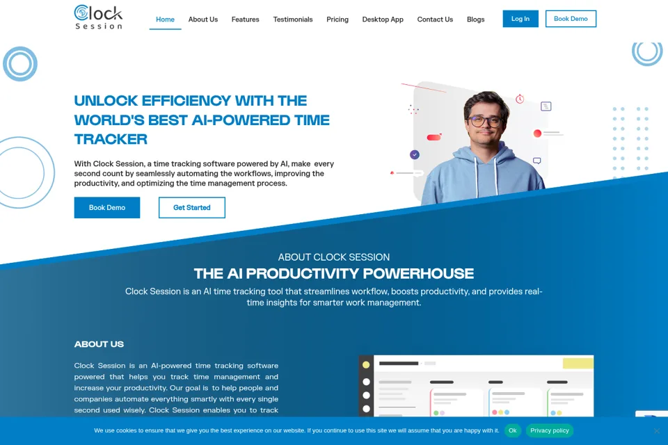 Aperçu de la landing page