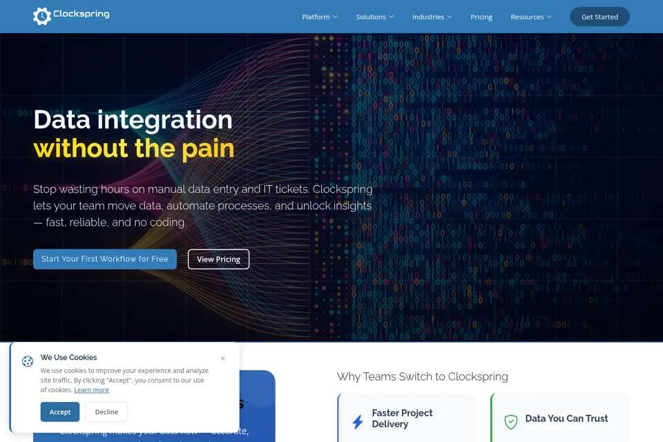Aperçu de la landing page