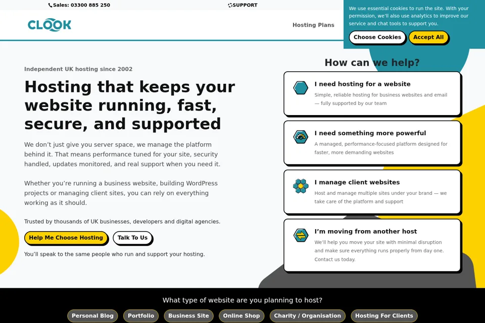 Aperçu de la landing page