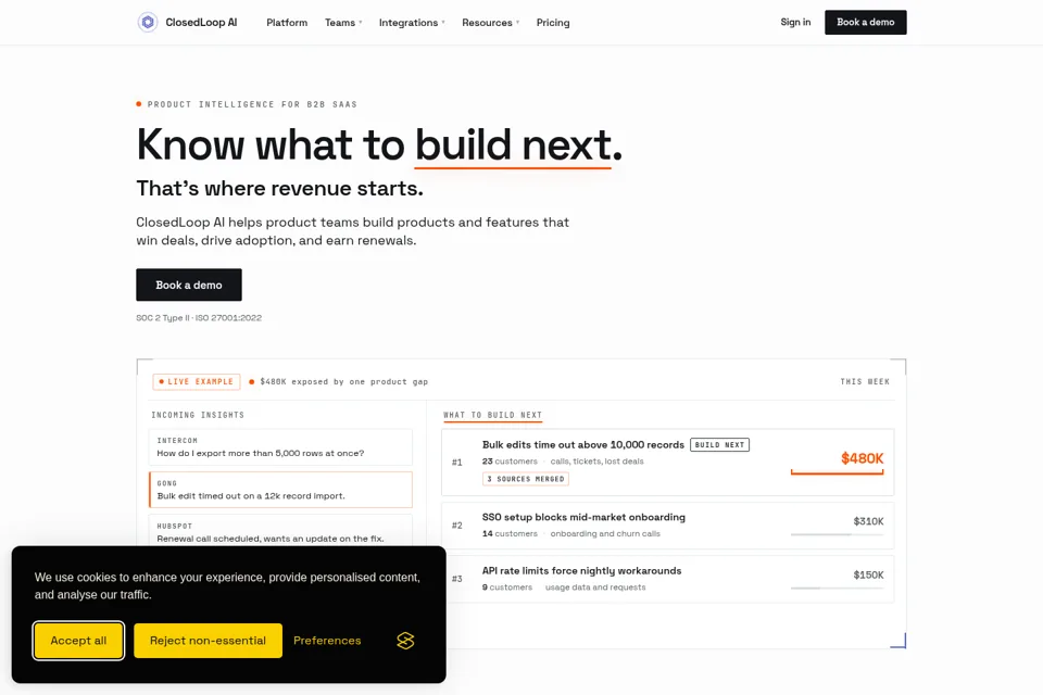 Landing page preview