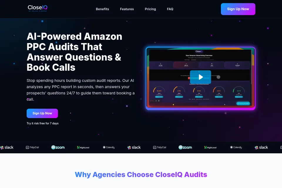 Aperçu de la landing page
