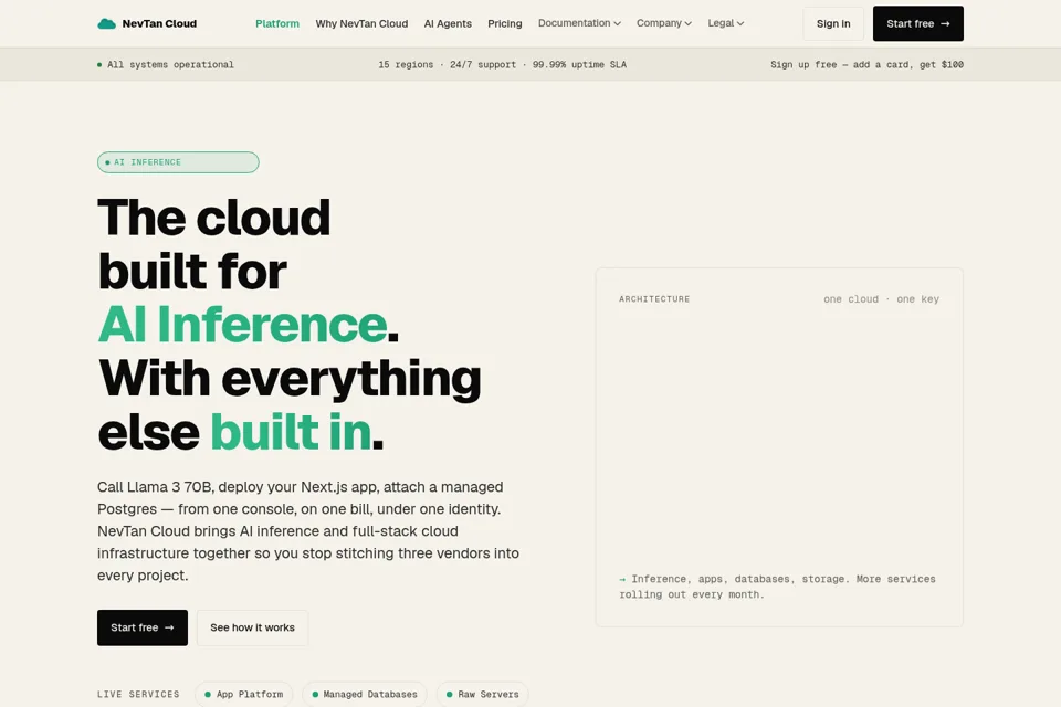 Aperçu de la landing page