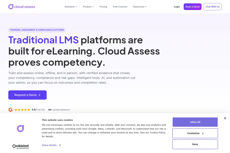 Aperçu de la landing page