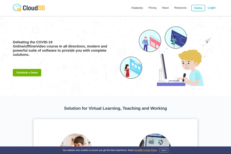 Aperçu de la landing page
