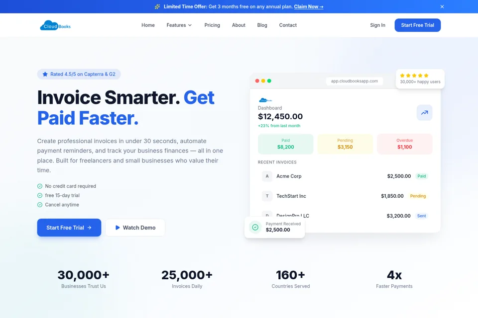 Landing page preview