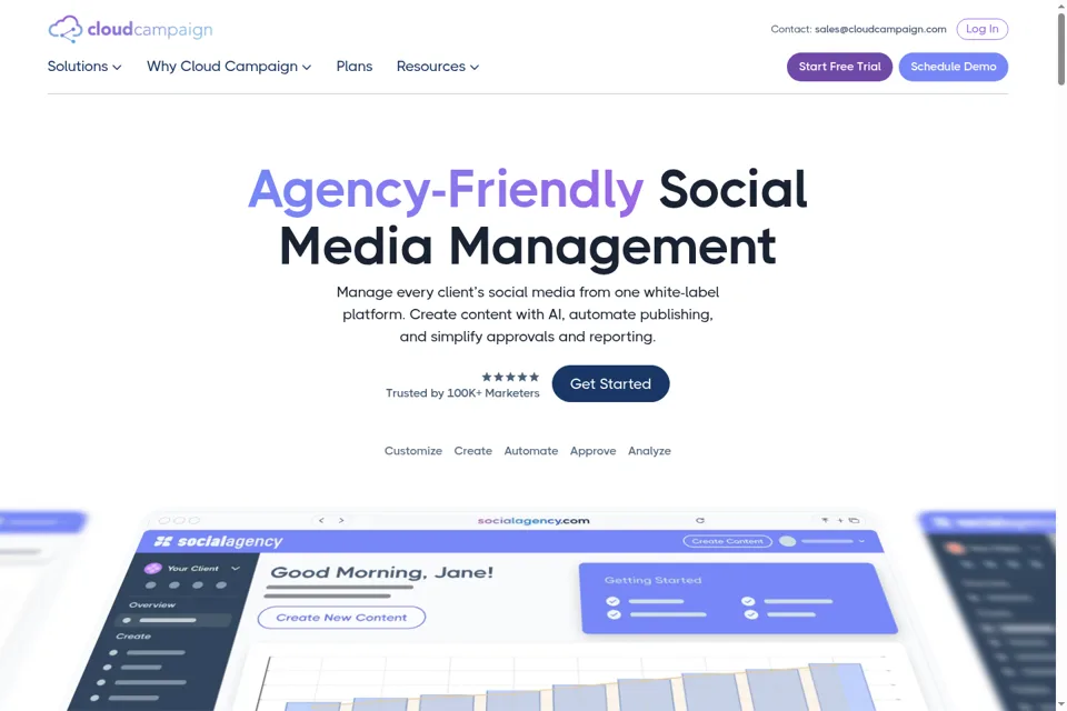 Landing page preview