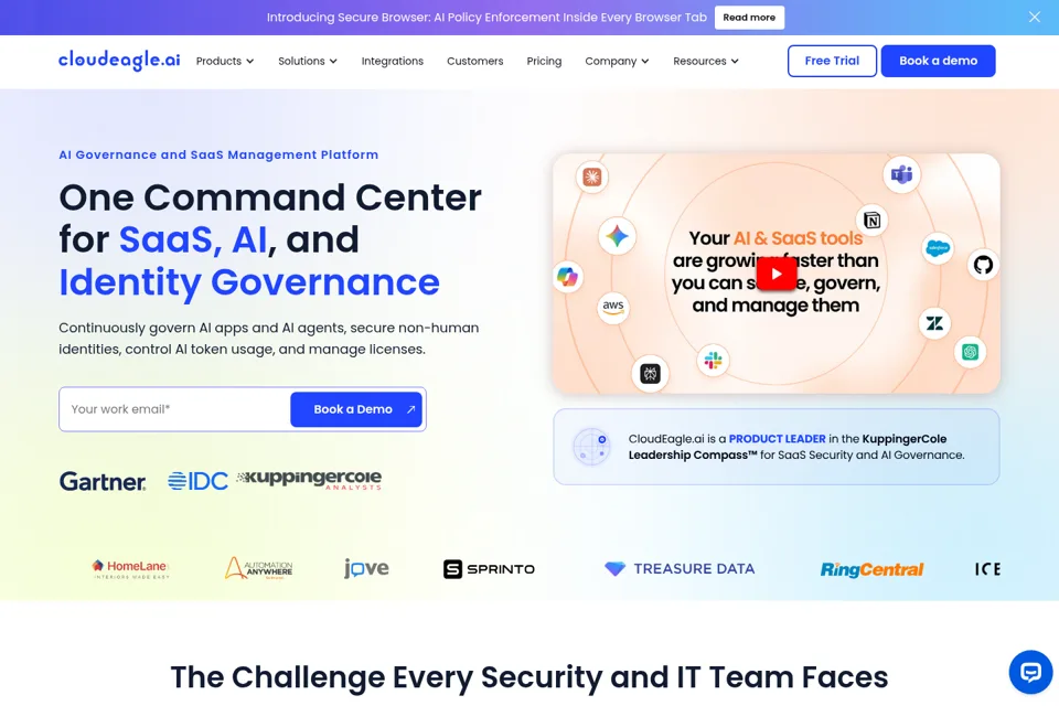 Aperçu de la landing page