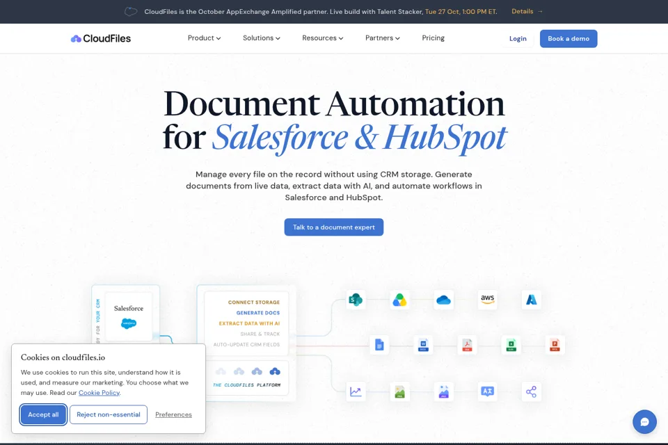 Aperçu de la landing page