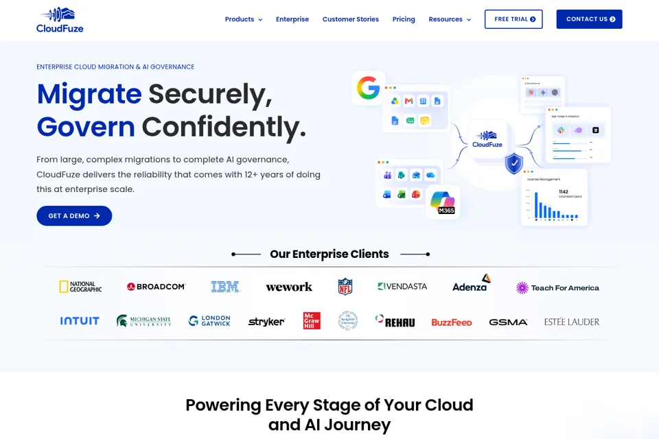 Aperçu de la landing page