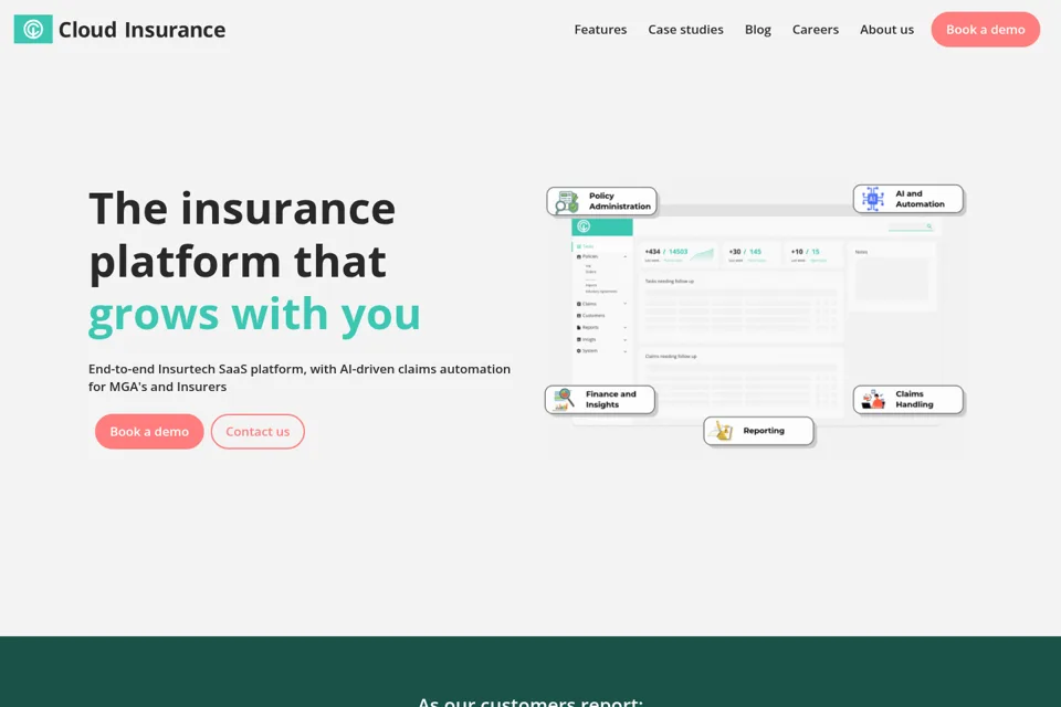 Aperçu de la landing page