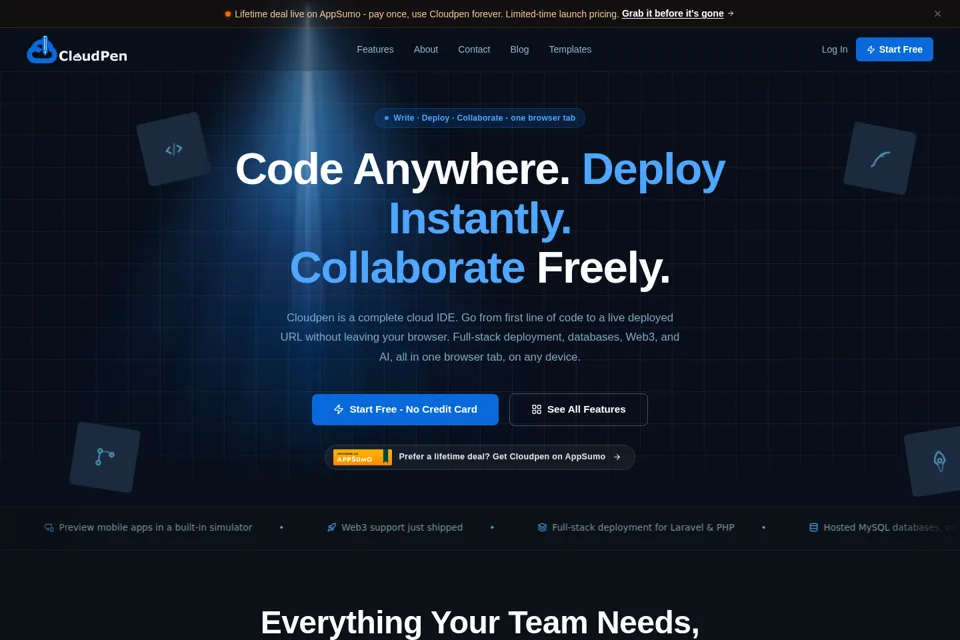 Landing page preview