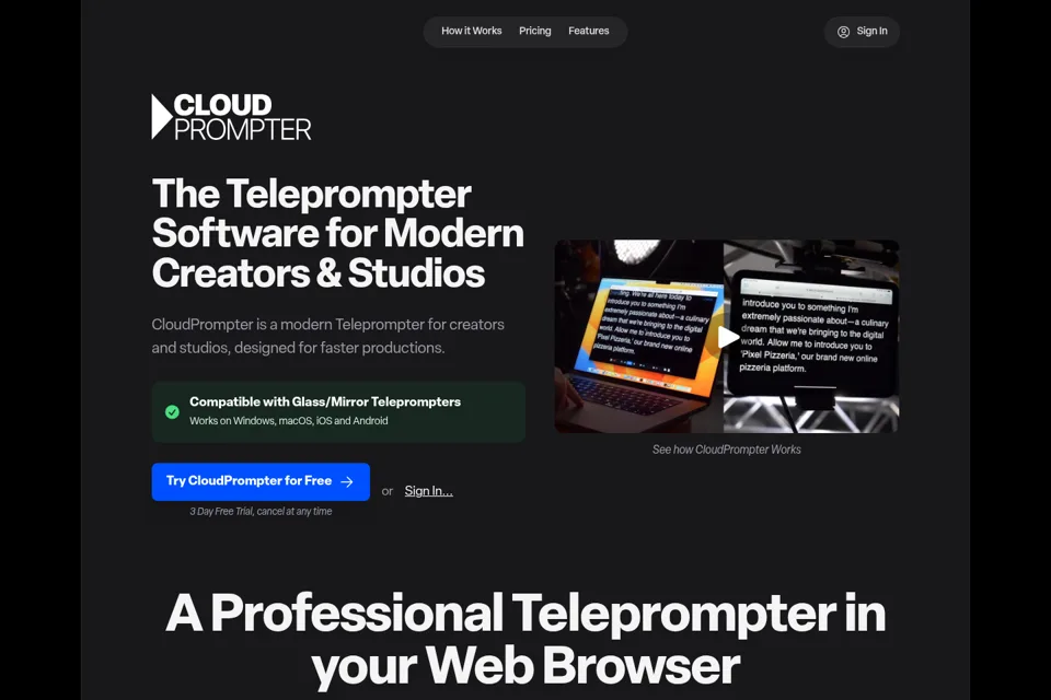 Landing page preview