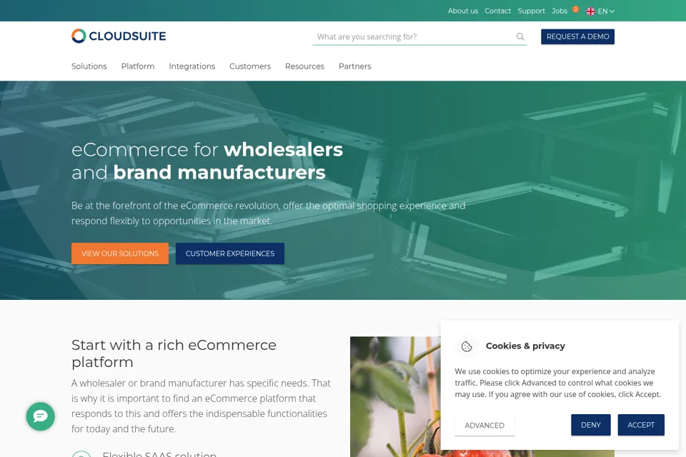 Aperçu de la landing page