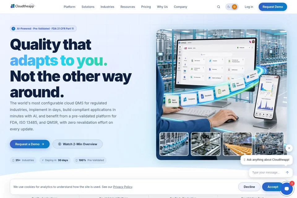 Landing page preview