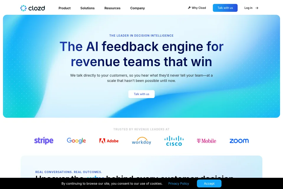 Aperçu de la landing page