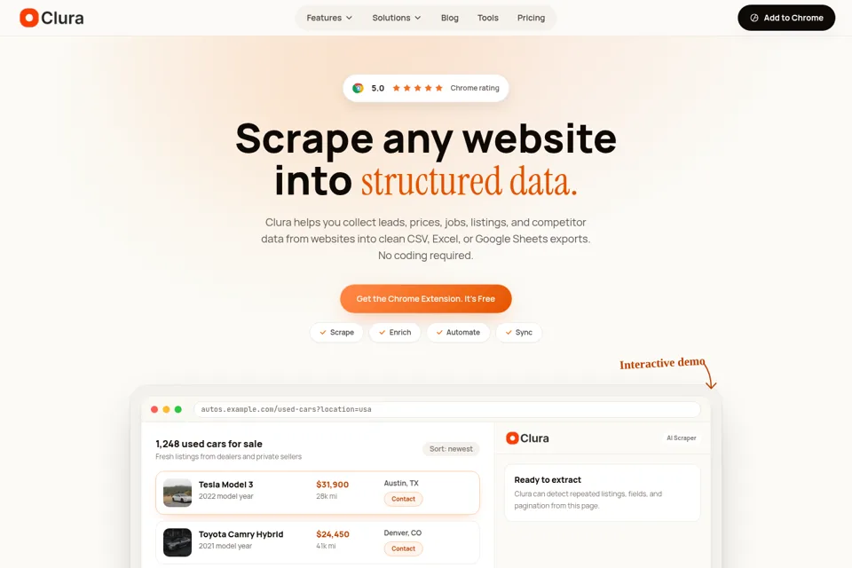Landing page preview
