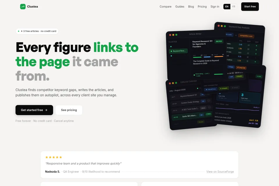 Landing page preview