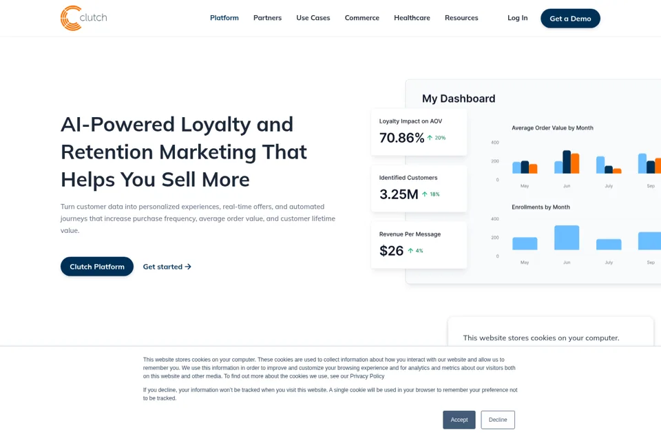 Aperçu de la landing page