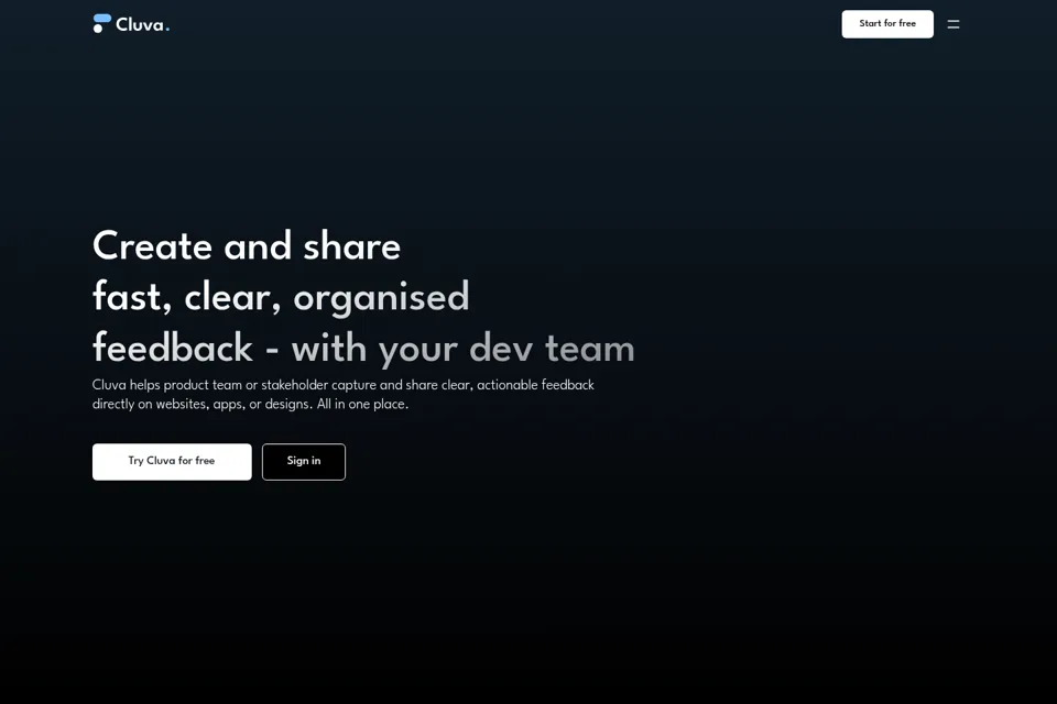 Aperçu de la landing page