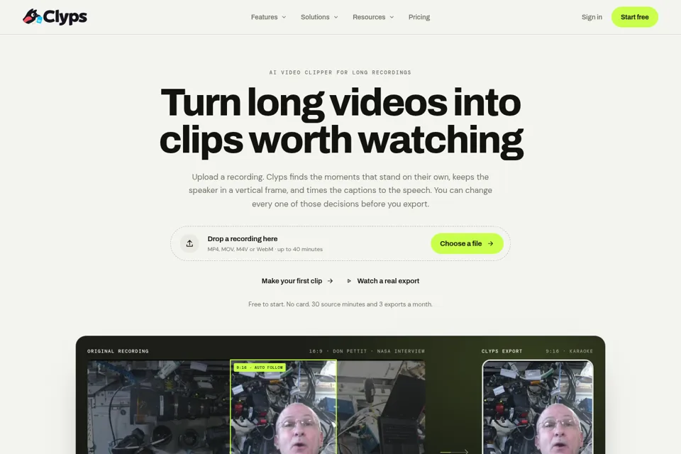 Aperçu de la landing page