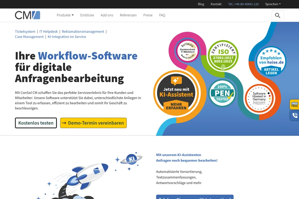 Aperçu de la landing page