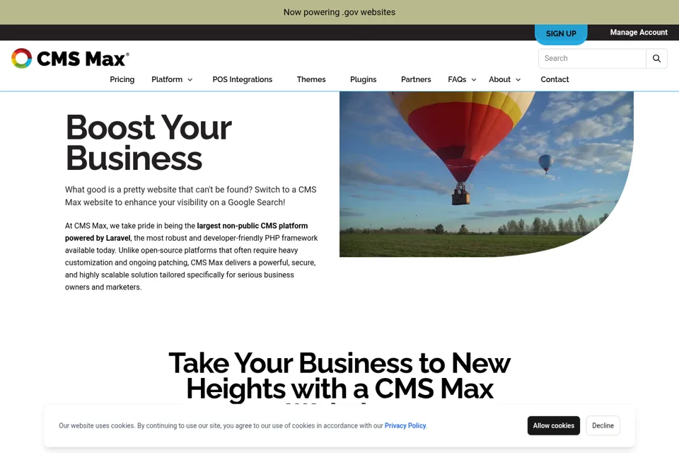Landing page preview