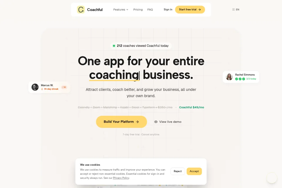 Landing page preview