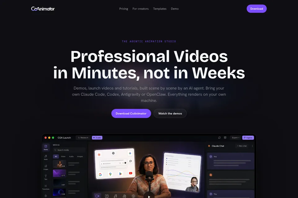 Aperçu de la landing page