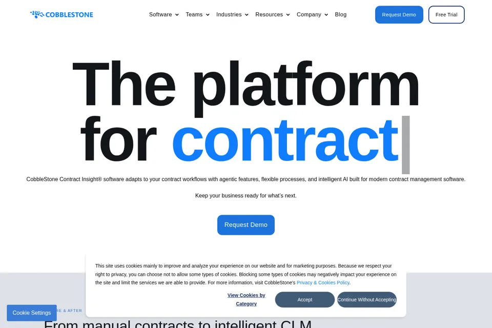 Aperçu de la landing page