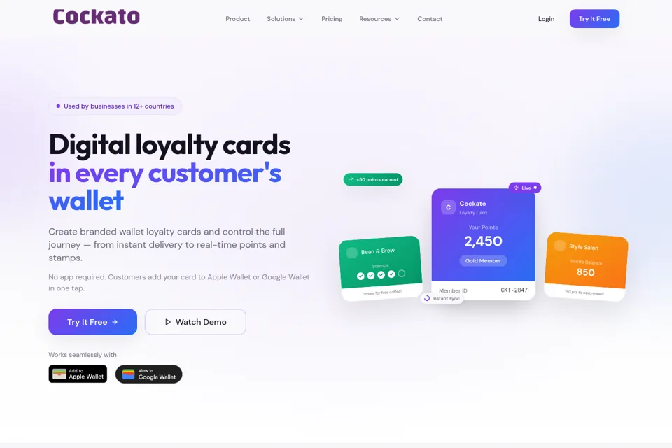 Aperçu de la landing page