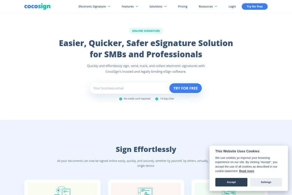 Aperçu de la landing page