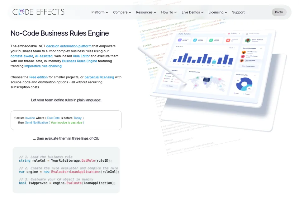 Landing page preview