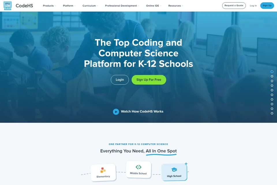 Aperçu de la landing page