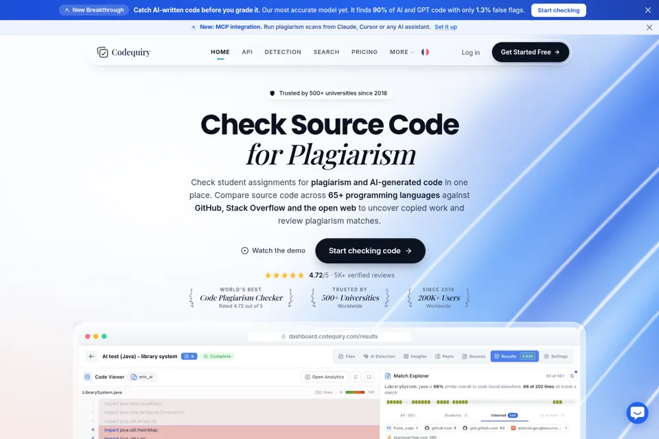 Landing page preview