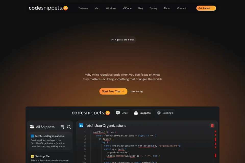 Aperçu de la landing page