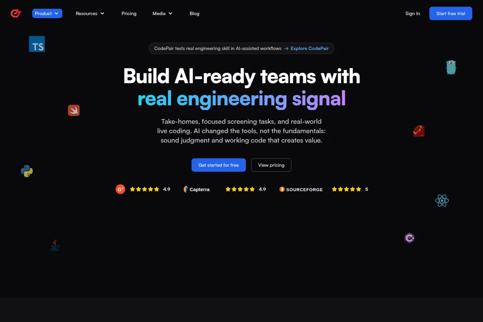 Landing page preview