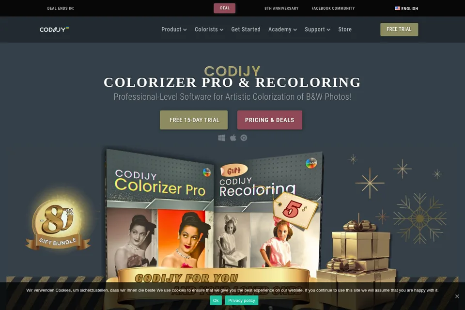 Aperçu de la landing page