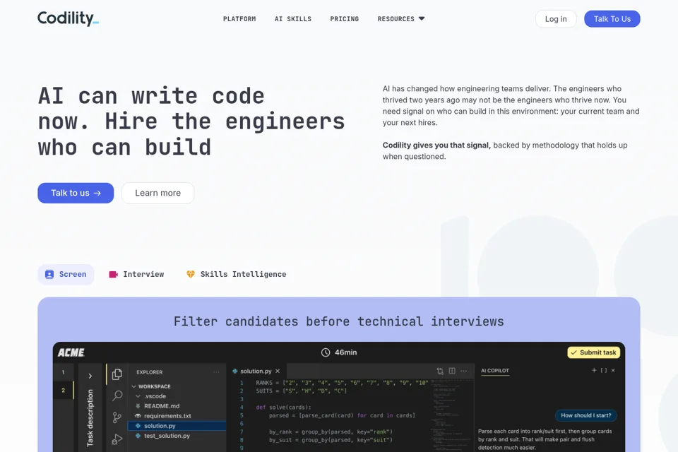 Landing page preview